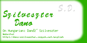 szilveszter dano business card